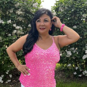 Pinky Sequin Tank