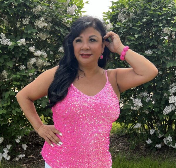 Pinky Sequin Tank