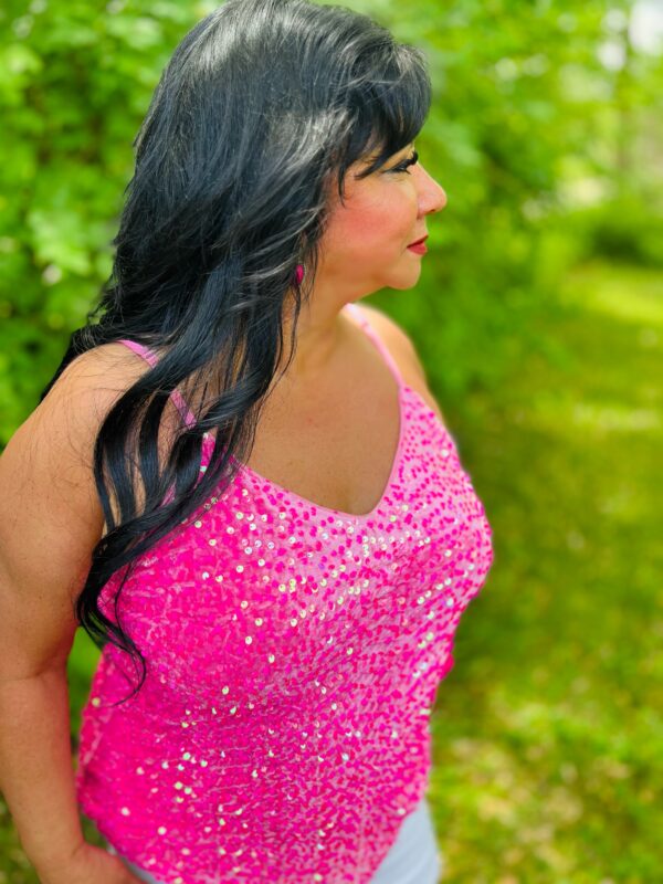 Pinky Sequin Tank - Image 5