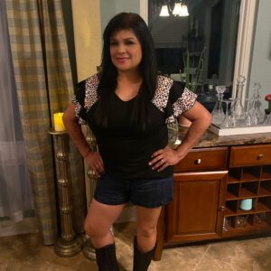 Black Leopard Print Ruffled Sleeve V Neck T Shirt