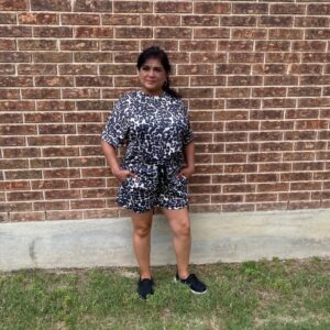 Cheetah Printed Tee and Shorts Lounge Set
