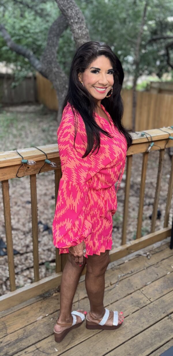 Aztec Print Top and Ruffled Shorts Set - Image 3