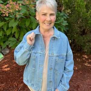 Oversized Pocketed Denim Jacket