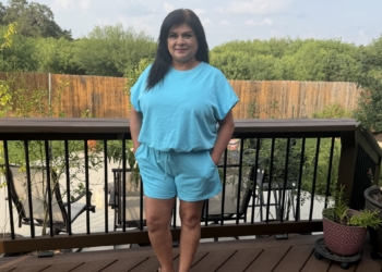 Blue Loose Top w/ Drawstring Outfit – 2 Piece Outfit