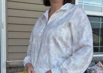 Khaki Camo Quarter Zip Pullover