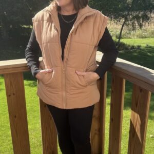 Khaki Loose Fit Vest